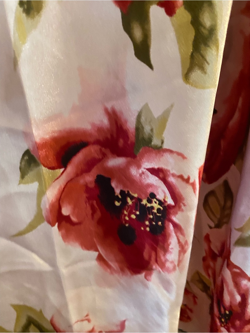 Valerie Stevens floral red roses pink Satin lace trim Coquette lingerie nightie - Picture 4 of 9